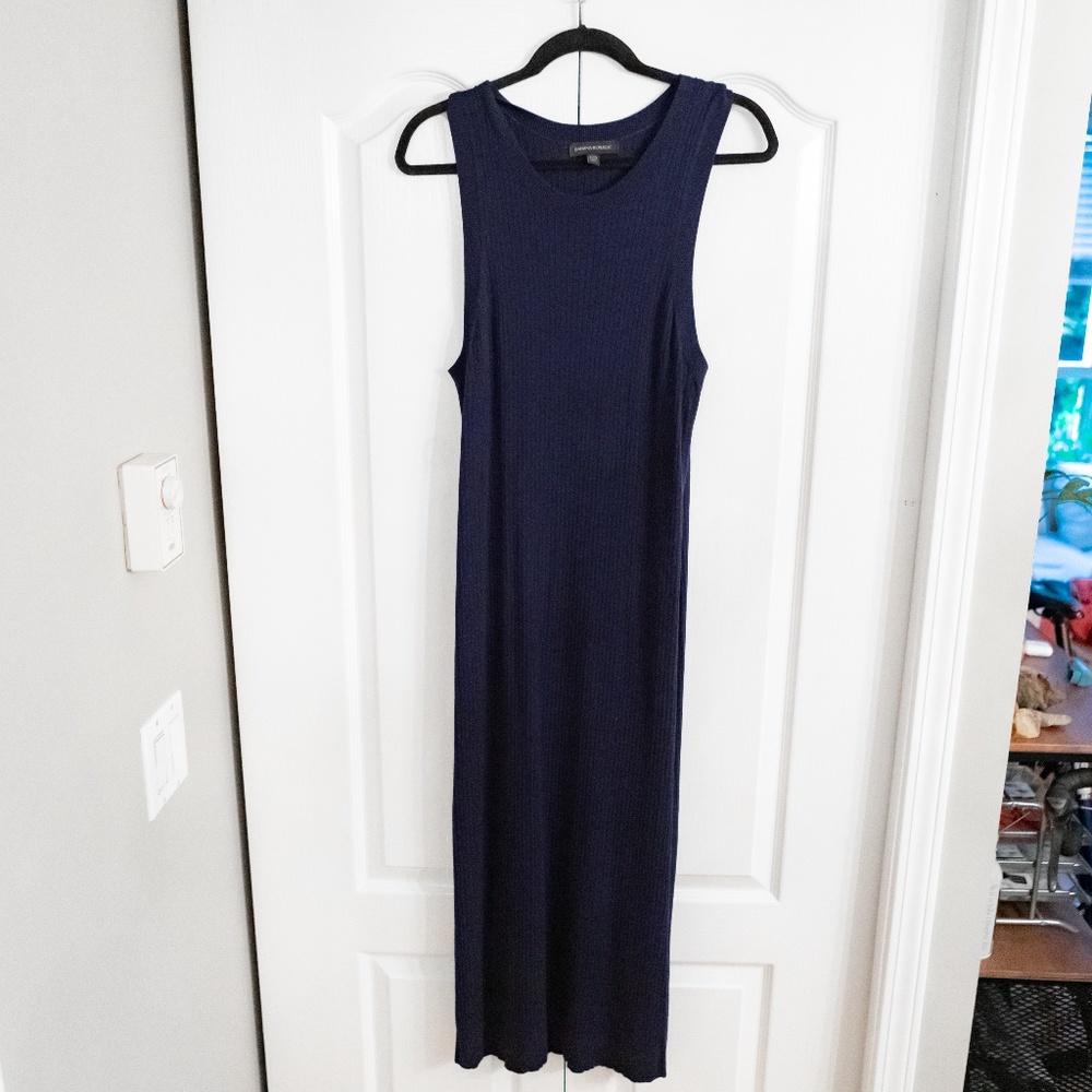 BANANA REPUBLIC - Knit Ribbed Maxi Dress - Large